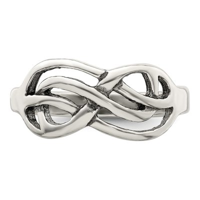 Sterling Silver Antiqued Knot Ring – view 6
