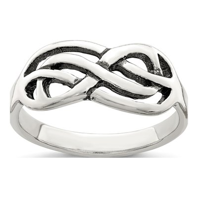 Sterling Silver Antiqued Knot Ring