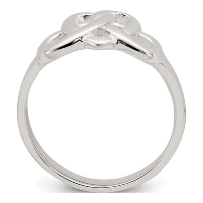 Sterling Silver Celtic Heart Woven Ring – view 3