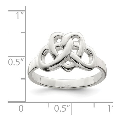 Sterling Silver Celtic Heart Woven Ring – view 4