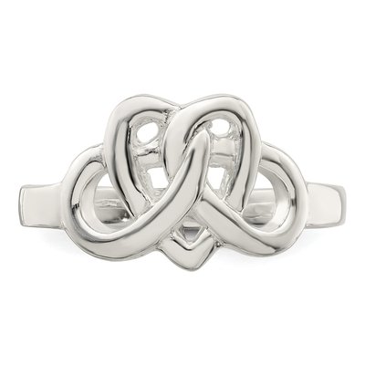 Sterling Silver Celtic Heart Woven Ring – view 6