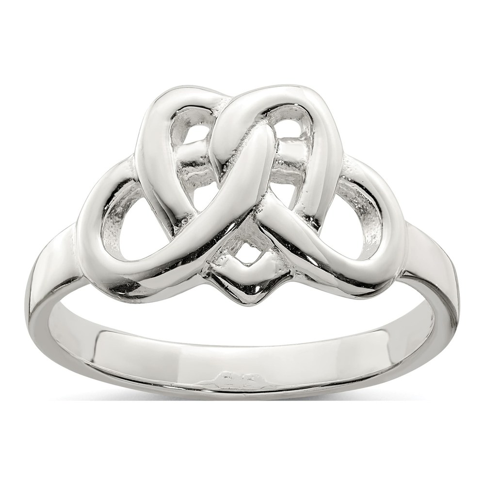 Sterling Silver Celtic Heart Woven Ring
