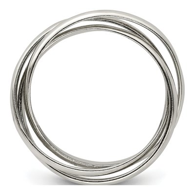 Sterling Silver Triple Intertwining Ring – view 3