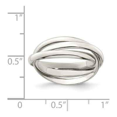 Sterling Silver Triple Intertwining Ring – view 4