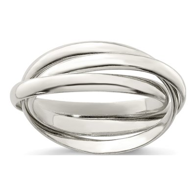 Sterling Silver Triple Intertwining Ring
