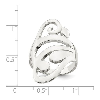Sterling Silver Scroll Ring – view 4