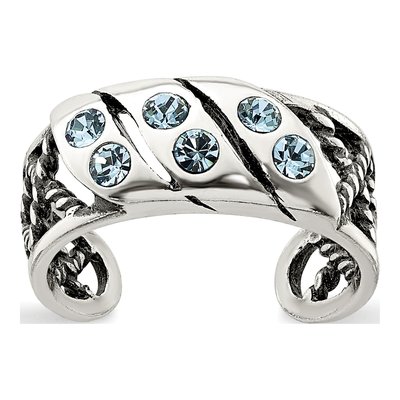 Sterling Silver Crystal Toe Ring