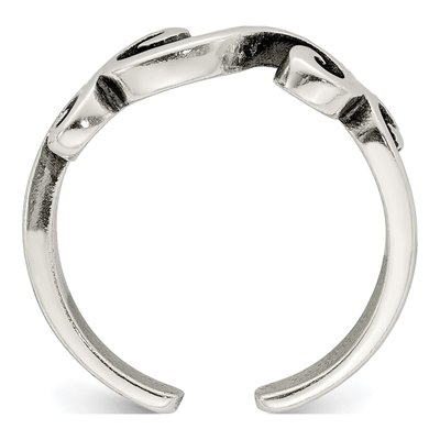 Sterling Silver Antiqued Toe Ring – view 3