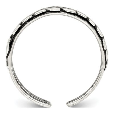 Sterling Silver Antiqued Fancy Toe Ring – view 3