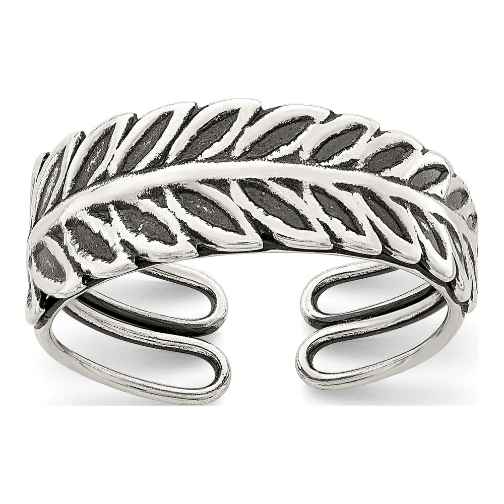 Sterling Silver Antiqued Fancy Toe Ring