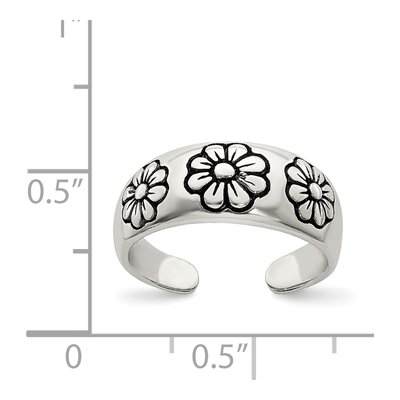 Sterling Silver Antiqued Toe Ring – view 4