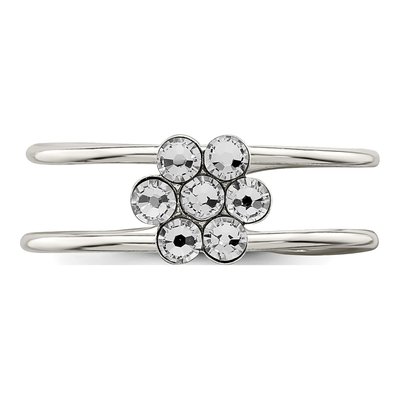 Sterling Silver CZ Flower Toe Ring – view 6
