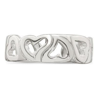 Sterling Silver Heart Toe Ring – view 6