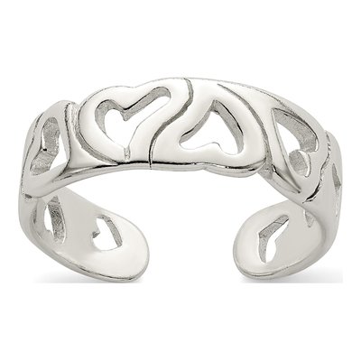 Sterling Silver Heart Toe Ring
