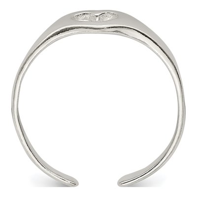 Sterling Silver Heart Toe Ring – view 3