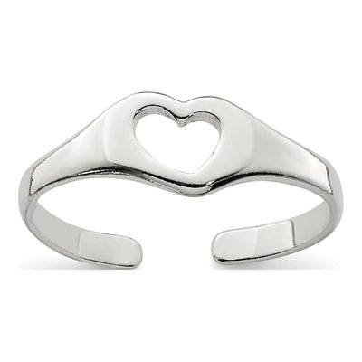Sterling Silver Heart Toe Ring