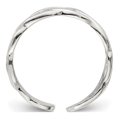 Sterling Silver Woven Toe Ring – view 3