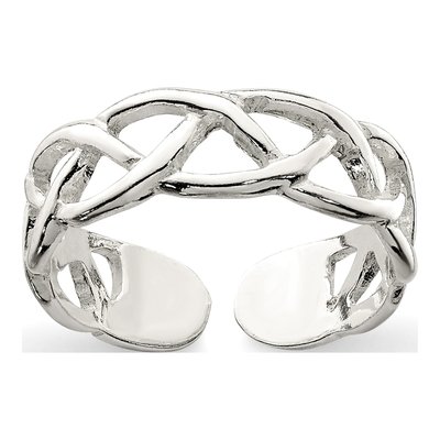 Sterling Silver Woven Toe Ring