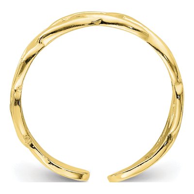 Gold-Plated Sterling Silver Woven Toe Ring – view 3