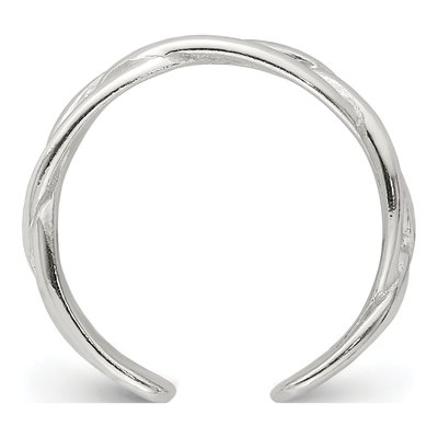 Sterling Silver Woven Toe Ring – view 3
