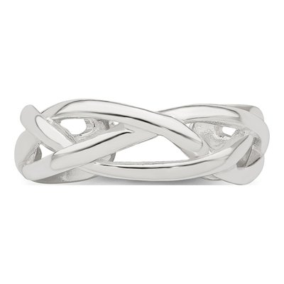 Sterling Silver Woven Toe Ring – view 6