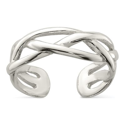 Sterling Silver Woven Toe Ring