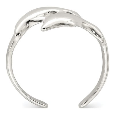 Sterling Silver Dolphin Toe Ring – view 3