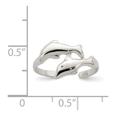 Sterling Silver Dolphin Toe Ring – view 4