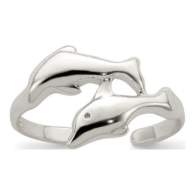 Sterling Silver Dolphin Toe Ring