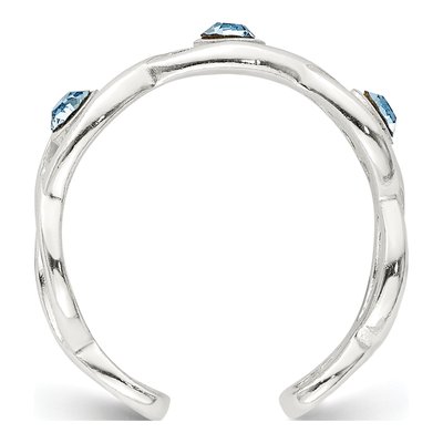 Sterling Silver Crystal Stellux Toe Ring – view 3