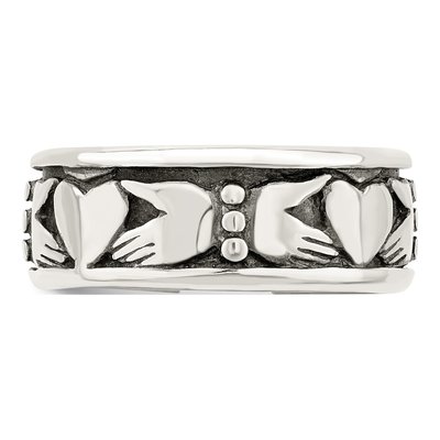 Men's Sterling Silver Claddagh Ring – view 5
