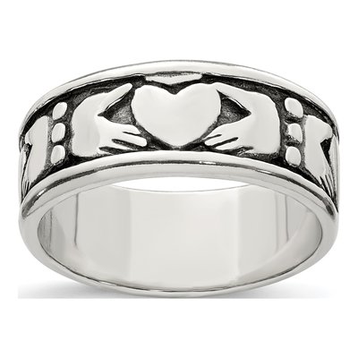 Men's Sterling Silver Claddagh Ring