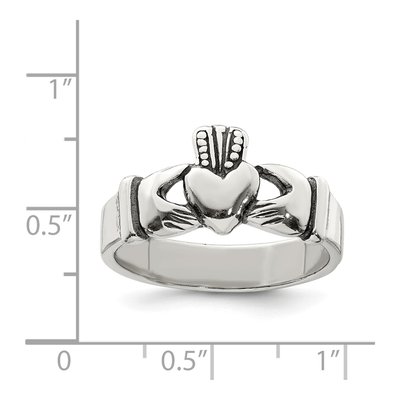 Men's Sterling Silver Claddagh Ring – view 4