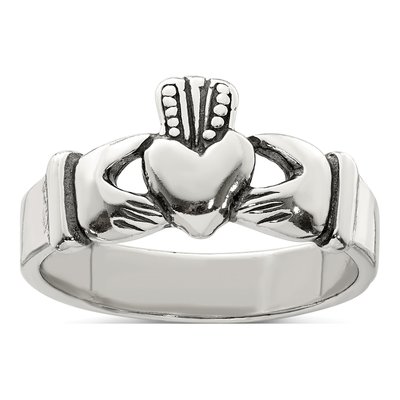 Men's Sterling Silver Claddagh Ring