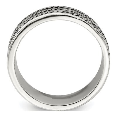 Men's Sterling Silver Antiqued Ring – view 3