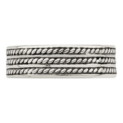 Men's Sterling Silver Antiqued Ring – view 5