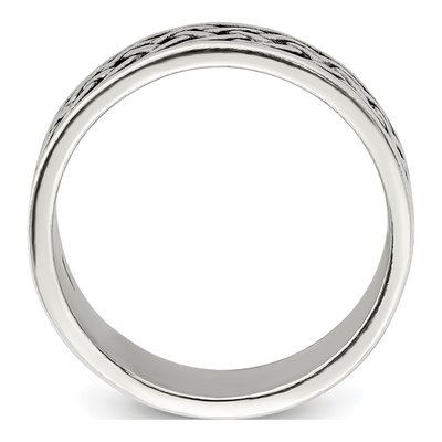 Men's Sterling Silver Woven Weave Ring – view 3