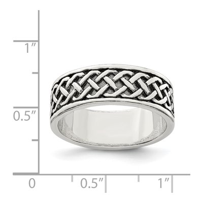 Men's Sterling Silver Woven Weave Ring – view 4