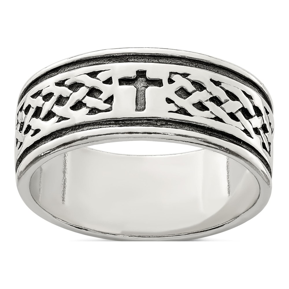 Men's Sterling Silver Cross Weave Ring