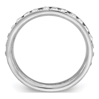 Sterling Silver Crystal Eternity Band – view 3