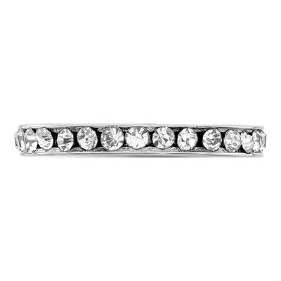 Sterling Silver Crystal Eternity Band – view 5