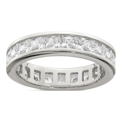 Sterling Silver CZ Eternity Band