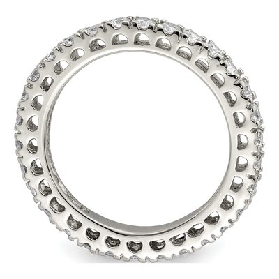 Sterling Silver CZ Anniversary Wedding Band – view 3