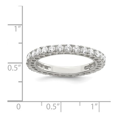 Sterling Silver CZ Anniversary Wedding Band – view 4