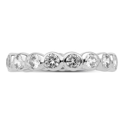 Sterling Silver CZ Eternity Band – view 5