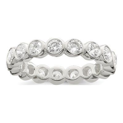 Sterling Silver CZ Eternity Band