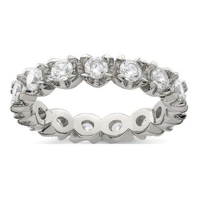 Sterling Silver CZ Eternity Band