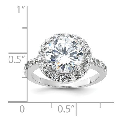 Sterling Silver CZ Engagement Ring – view 4