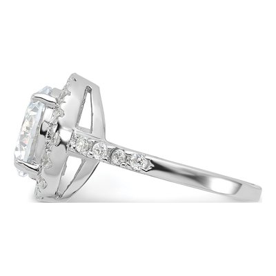 Sterling Silver CZ Engagement Ring – view 5