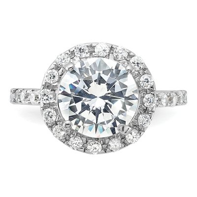 Sterling Silver CZ Engagement Ring – view 6